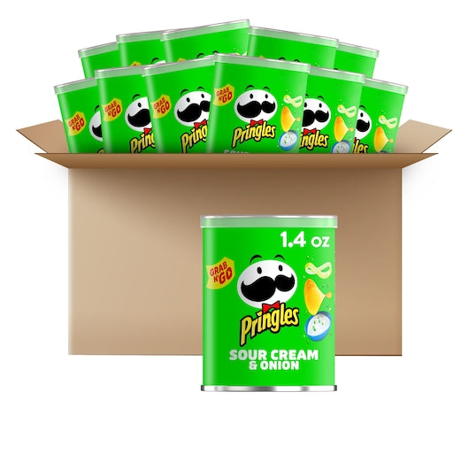 Pringles Grab & Go Sour Cream & Onion Potato Crisp, 12 x 1.4 oz Case - DOT product image 5