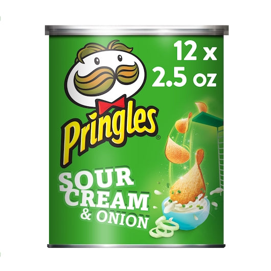 Pringles Grab & Go Sour Cream & Onion Potato Crisp, 12 x 2.5 oz Case - DOT product image 7