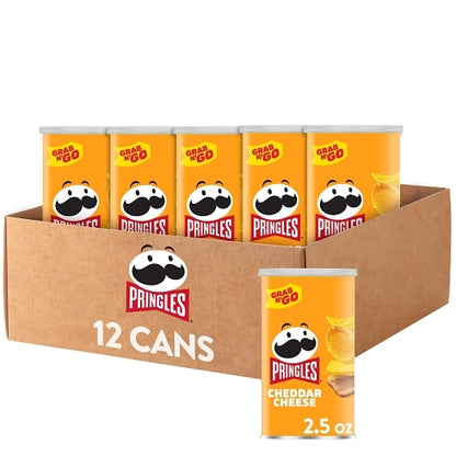 Pringles Grab & Go Cheddar Cheese Potato Crisp, 12 x 2.5 oz Case - DOT product image 3