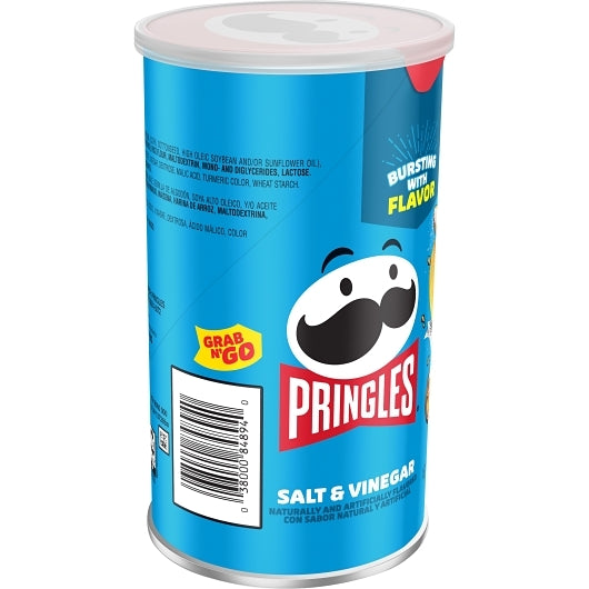 Pringles Salt & Vinegar Potato Crisp, 12 x 2.5 oz Case - DOT product image 5