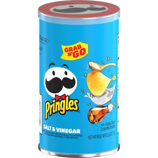 Pringles Salt & Vinegar Potato Crisp, 12 x 2.5 oz Case - DOT product image 2