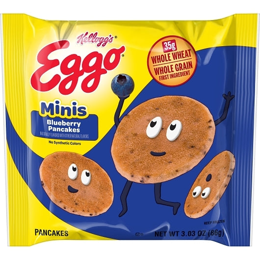 Eggo Bites Mini Blueberry Pancake, 72 x 3.03 oz Case - Breakfast Foods