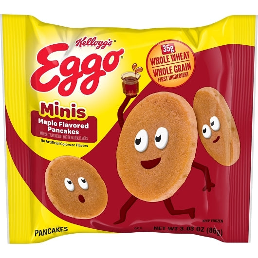 Eggo Bites Mini Maple Pancake, 72 x 3.03 oz Case - Breakfast Foods