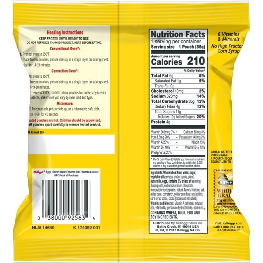 Eggo Bites Mini Maple Pancake, 72 x 3.03 oz Case - DOT product image 8