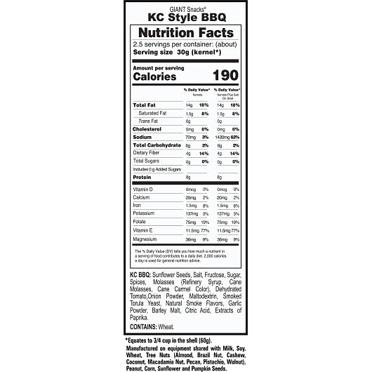 Giant Snack Giants Barbecue Seeds, 12 x 5 oz Case - DOT product image 3