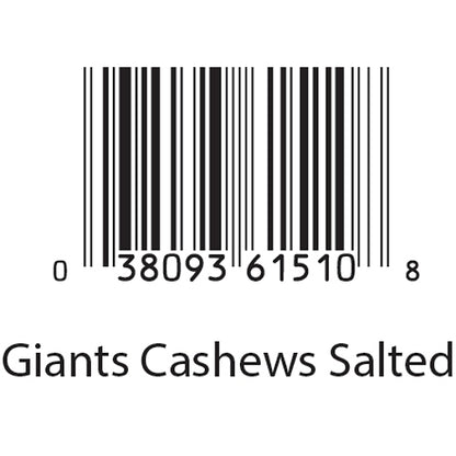 Giant Snack Giants Cashew Salted, 8 x 4 oz Case - Nuts & Seeds