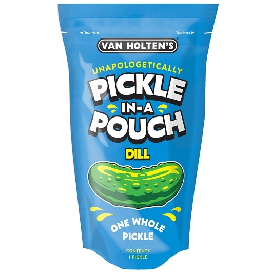 Van Holten's Dill Large Pickle Whole Single Serve Pouches, 12 x 1 each Case - Condiments & Sauces