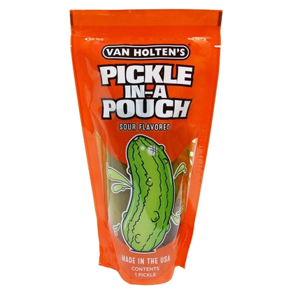 Van Holten's Large Sour Pickle Whole Single Serve Pouch, 12 x 1 each Case - Alternate product angle or state