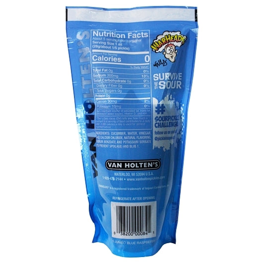 Van Holten's Warheads Blue Raspberry Jumbo-Pickle Pouches, 12 x 1 each Case - Condiments & Sauces - image 2