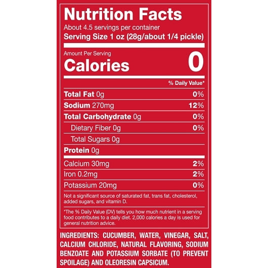 Van Holten's Large Hot And Spicy Pickle Whole Single Serve Pouch, 12 x 1 each Case - Alternate product angle or state