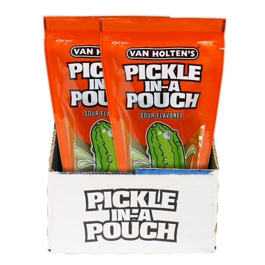 Van Holten's Large Sour Pickle Whole Single Serve Pouches, 12 x 1 each Case - Condiments & Sauces