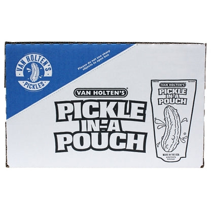 Van Holten's Large Sour Pickle Whole Single Serve Pouch, 12 x 1 each Case - GS1 closed shipping case image