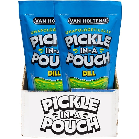 Van Holten's Jumbo Dill Pickle Whole Single Serve Pouches, 12 x 1 each Case - Condiments & Sauces