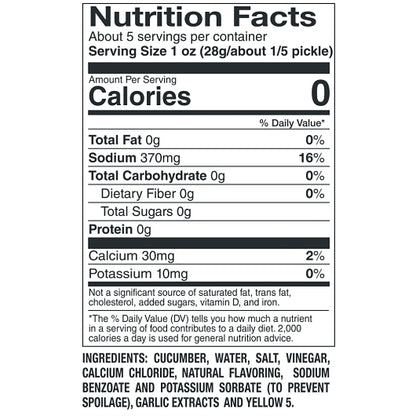 Van Holten's Jumbo Garlic Pickle Whole Single Serve Pouch, 12 x 1 each Case - Alternate product angle or state