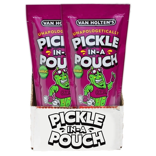 Van Holten's Garlic Joe Pickle Whole Single Serve Pouches, 12 x 1 each Case - Condiments & Sauces