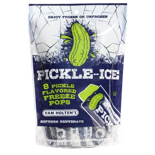 Van Holten's Pickle-Ice Pickle Flavored Freeze Pop, 6 x 16 fl oz Case - Condiments & Sauces