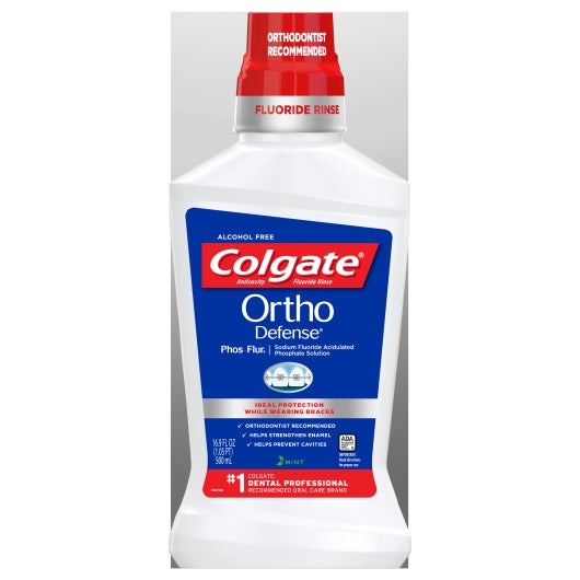 Colgate Phos-Flur Ortho Defense Mint Mouthwash, 6 x 16.9 fl oz Case - Health & Personal Care