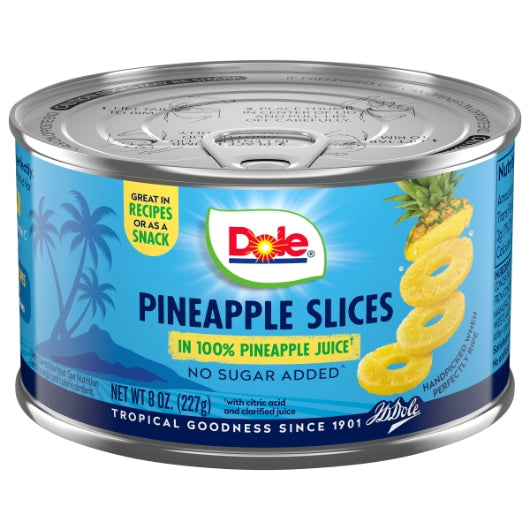 Dole Fancy Sliced Pineapple in 100% Juice, 12 x 8 oz Case - DOT product image 6