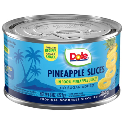 Dole Fancy Sliced Pineapple in 100% Juice, 12 x 8 oz Case - DOT product image 7