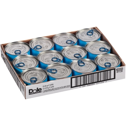 Dole Fancy Sliced Pineapple in 100% Juice, 12 x 8 oz Case - DOT product image 3