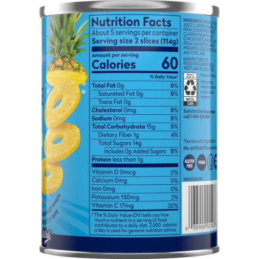 Dole Pineapple Sliced in Juice, 12 x 20 oz Case - DOT product image 6