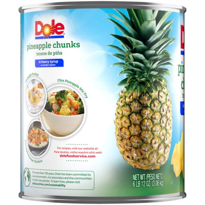 Dole Fancy Pineapple Chunks in Heavy Syrup, 6 x 106 oz Case - DOT product image 6