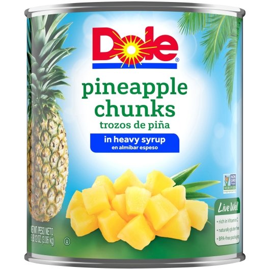 Dole Fancy Pineapple Chunks in Heavy Syrup, 6 x 106 oz Case - DOT product image 3