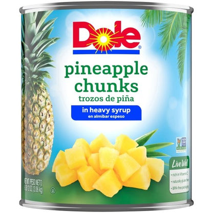 Dole Fancy Pineapple Chunks in Heavy Syrup, 6 x 106 oz Case - DOT product image 3
