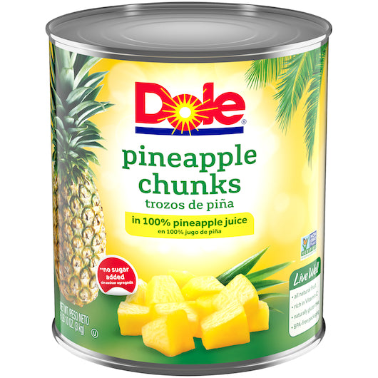 Dole Fancy Pineapple Chunks in Juice, 6 x 106 oz Case - DOT product image 5