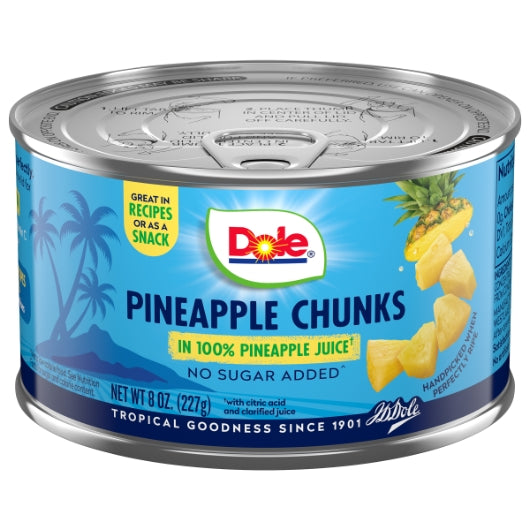 Dole Fancy Pineapple Chunks in Juice, 12 x 8 oz Case - DOT product image 4