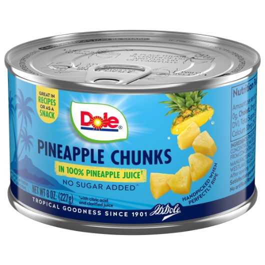 Dole Fancy Pineapple Chunks in Juice, 12 x 8 oz Case - DOT product image 3