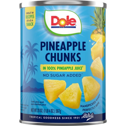 Dole Pineapple Chunks in Juice, 12 x 20 oz Case - DOT product image 2