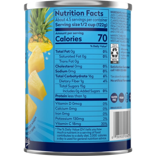 Dole Pineapple Chunks in Juice, 12 x 20 oz Case - DOT product image 6