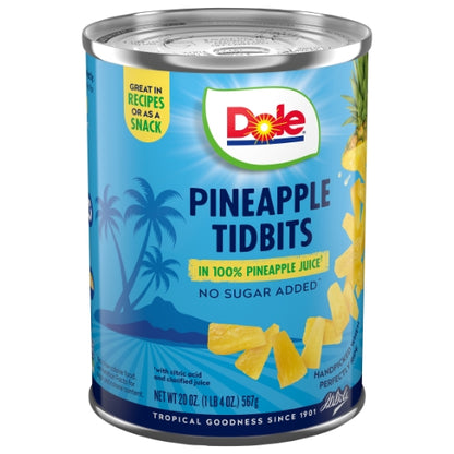 Dole Pineapple Tidbits In Juice, 12 x 20 oz Case - DOT product image 3