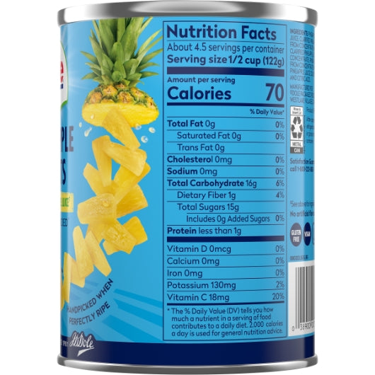 Dole Pineapple Tidbits In Juice, 12 x 20 oz Case - DOT product image 6