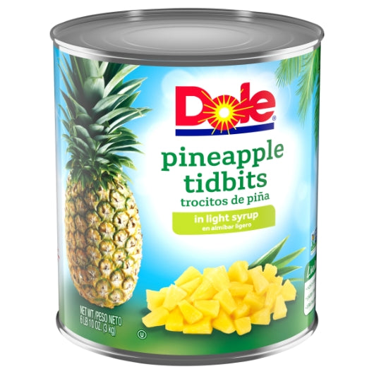 Dole Choice Pineapple Tidbits in Light Syrup, 6 x 106 oz Case - DOT product image 5