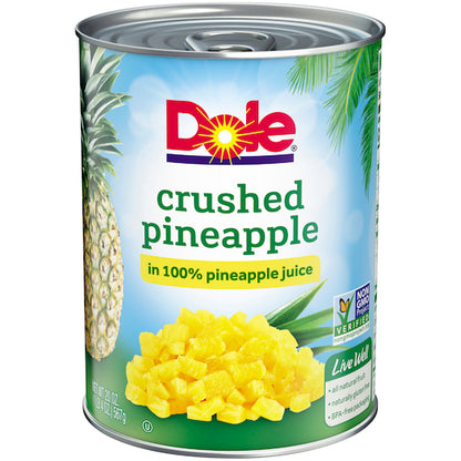 Dole Fancy Crushed Pineapple in Juice, 12 x 20 oz Case - Dried Fruit & Fruit Snacks