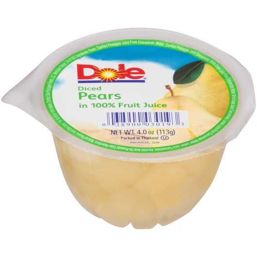 Dole Pears Diced in 100% Juice, 36 x 4 oz Case - DOT product image 2