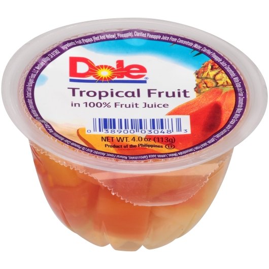 Dole Tropical Fruit in 100% Juice, 36 x 4 oz Case - DOT product image 2