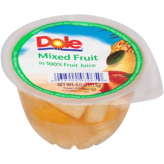 Dole Mixed Fruit in 100% Juice, 36 x 4 oz Case - Dried Fruit & Fruit Snacks
