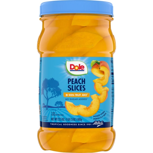Dole Sliced Peaches In Juice, 8 x 23.5 oz Case - Dried Fruit & Fruit Snacks - image 2