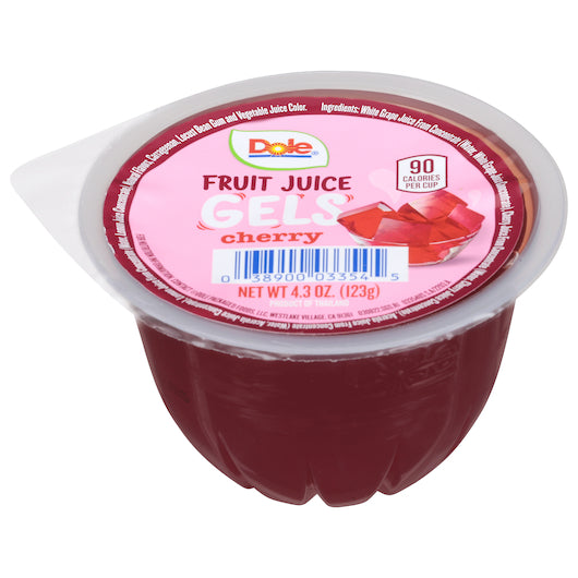 Dole Cherry Fruit Juice Gel, 36 x 4.302 oz Case - Dried Fruit & Fruit Snacks