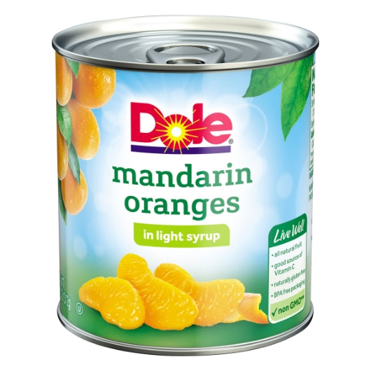 Dole Mandarin Oranges in Light Syrup, 12 x 11 oz Case - Dried Fruit & Fruit Snacks