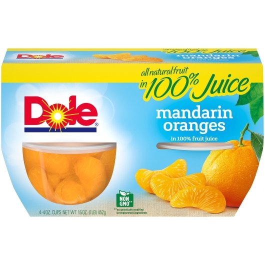 Dole Mandarin Oranges In Juice, 6 x 16 oz Case - Dried Fruit & Fruit Snacks