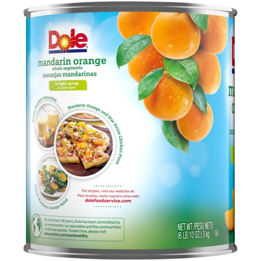 Dole Mandarin Oranges in Light Syrup, 6 x 106.187 oz Case - DOT product image 4