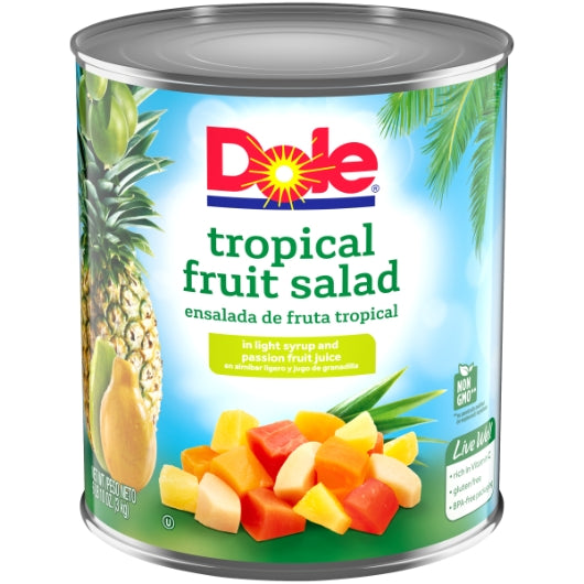Dole Tropical Fruit Salad in Light Syrup, 6 x 102.133 oz Case - Dried Fruit & Fruit Snacks