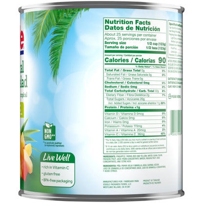 Dole Tropical Fruit Salad in Light Syrup, 6 x 102.133 oz Case - DOT product image 6