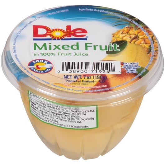 Dole Mixed Fruit in 100% Juice, 12 x 7 oz Case - DOT product image 2