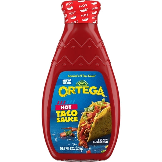Ortega Hot Taco Sauce Bottle, 12 x 8 oz Case - DOT product image 2