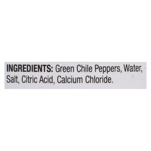 Ortega Fire Roasted Whole Green Chiles, 12 x 27 oz Case - Fruit & Sides